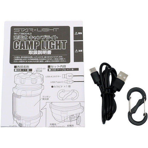 ＳＴＡＲＬＩＧＨＴ　充電式ＬＥＤランタンライト　SK-LT380CHLG　1 個