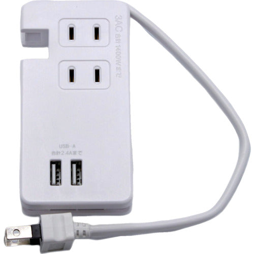 STARLIGHT 모바일 USB 포트 부착 탭 3개 포트 Type-A2 포트 2.4A SK-3AC2USB24WA 1개