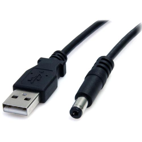 StarTech USB Cable / Type-A - 5V DC Power Plug / 2m / Type M Connector / Black / USB Power Supply Cable USB2TYPEM2M 1 Pack