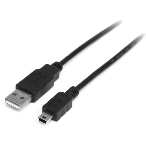StarTech USB 2.0 Cable / 2m / Type-A - Mini-B / 480Mbps / Male-Male / Black / Type A - Mini-B USB2HABM2M 1 bag