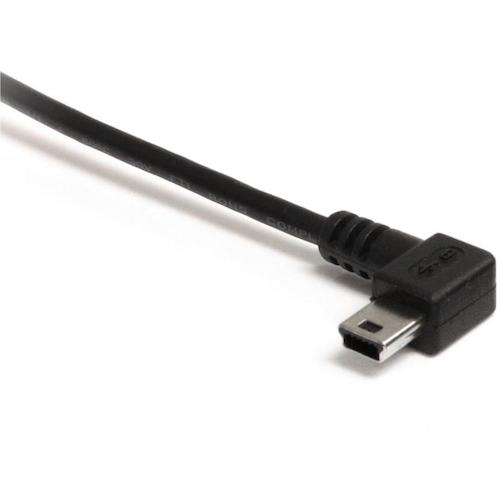 ＳｔａｒＴｅｃｈ　ＵＳＢ　２．０ケーブル／９１ｃｍ／Ｔｙｐｅ‐Ａ　−　Ｌ型左向Ｍｉｎｉ−Ｂ／４８０Ｍｂｐｓ／オス−オス／ブラック／ミニＢ　USB2HABM3LA　1 袋