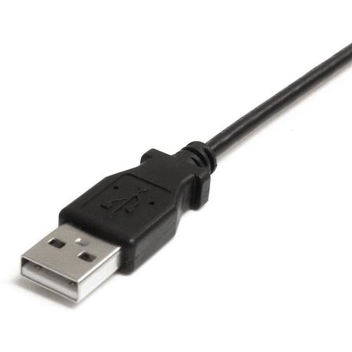 ＳｔａｒＴｅｃｈ　ＵＳＢ　２．０ケーブル／９１ｃｍ／Ｔｙｐｅ‐Ａ　−　Ｌ型左向Ｍｉｎｉ−Ｂ／４８０Ｍｂｐｓ／オス−オス／ブラック／ミニＢ　USB2HABM3LA　1 袋