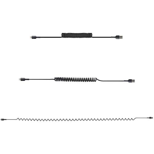 StarTech Lightning Cable / USB-A / 1m / High Durability / Coil Type / Black / iPhone Lightning Curl Cord RUSB2ALT1MBC 1 Pack