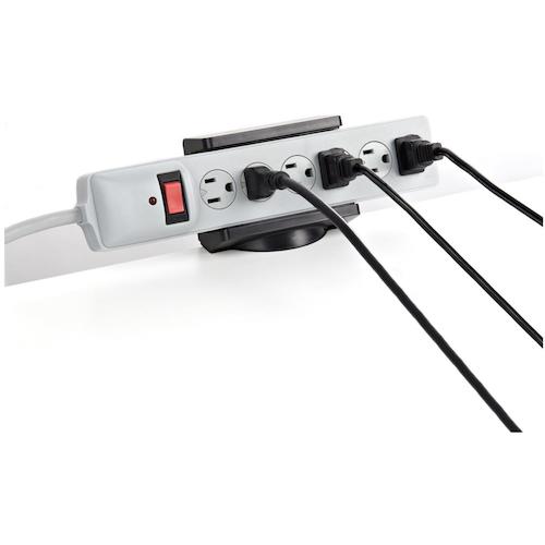 StarTech 전원 탭 고정 클램프 / 40mm - 60mm까지 테이블 탭의 폭에 맞게 조정 가능 / 테이블 탭 고정 홀더 PWRSTRPCLMP 1 상자