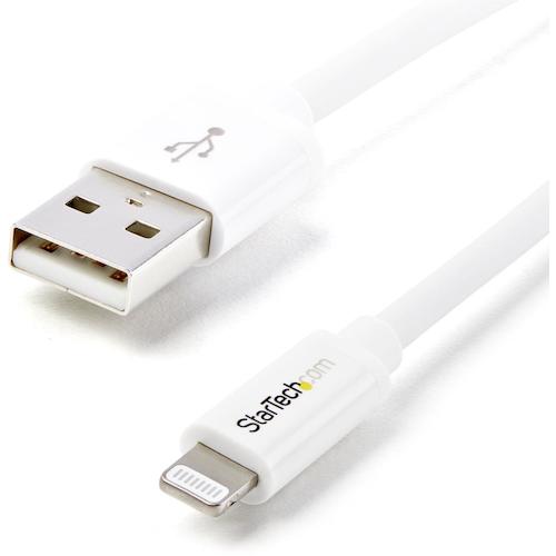 ＳｔａｒＴｅｃｈ　Ｌｉｇｈｔｎｉｎｇケーブル／ＵＳＢ−Ａ／１ｍ／４８０Ｍｂｐｓ／Ａｐｐｌｅ　ＭＦｉ認証／ホワイト／ｉＰｈｏｎｅ　充電　対応　USBLT1MW　1 袋