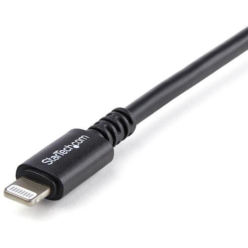 ＳｔａｒＴｅｃｈ　Ｌｉｇｈｔｎｉｎｇケーブル／ＵＳＢ−Ａ／３ｍ／４８０Ｍｂｐｓ／Ａｐｐｌｅ　ＭＦｉ認証／ブラック／ｉＰｈｏｎｅライトニング　USBLT3MB　1 袋