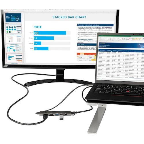 ＳｔａｒＴｅｃｈ　ドッキングステーション／ＵＳＢ−Ｃ／４Ｋ　ＨＤＭＩ／１００Ｗ／ＵＳＢハブ／イーサネット／カードリーダー／マルチハブ　DKT30CHSDPD1　1 箱