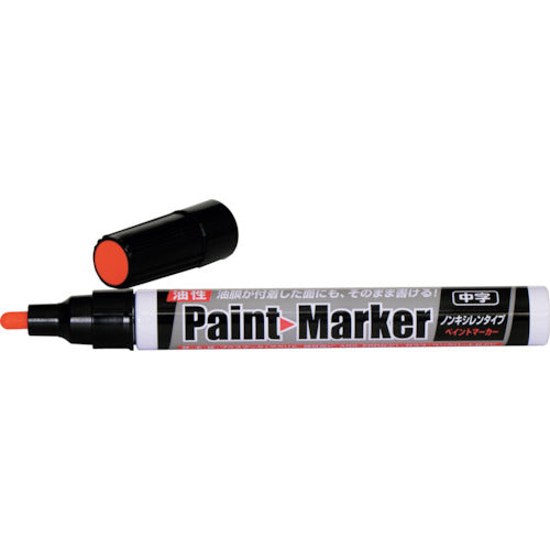 Asahipen Oil-based Paint Marker, Medium Point, Orange, 382888, 1 pc