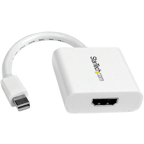 ＳｔａｒＴｅｃｈ　ディスプレイアダプター／Ｍｉｎｉ　ＤｉｓｐｌａｙＰｏｒｔ　−　ＨＤＭＩ／１０８０ｐ／ホワイト／ビデオ　変換　コンバーター　MDP2HDW　1 袋