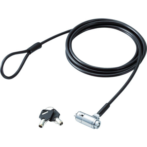 エレコム　セキュリティワイヤー／シリンダ錠タイプ３軸首振りヘッド　ESL-30　1 個