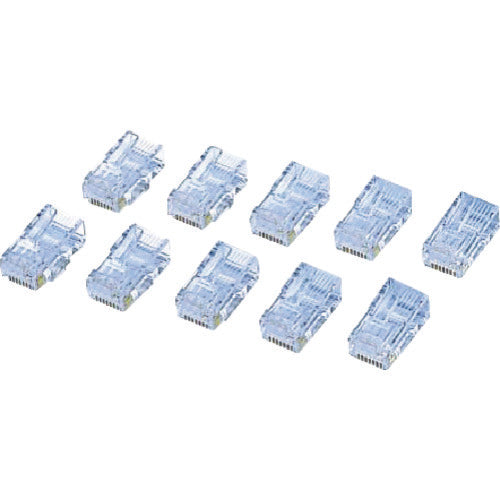 ELECOM CAT6 compatible RJ45 connector 10 pieces LD-6RJ45T10 1 bag