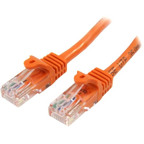 ＳｔａｒＴｅｃｈ　カテゴリ５ｅ　ＬＡＮケーブル／５０ｃｍ／オレンジ／ＲＪ４５コネクター／ツメ折れ防止機構付／ＣＡＴ５ｅ　45PAT50CMOR　1 袋