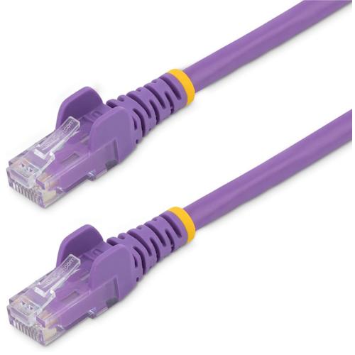 ＳｔａｒＴｅｃｈ　カテゴリ６　ＬＡＮケーブル／３ｍ／パープル／ＲＪ４５コネクター／ツメ折れ防止機構付／ＣＡＴ６　N6PATC3MPL　1 袋