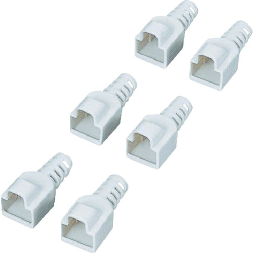 ELECOM Connector Protective Cover Pre-attached Type/6 Pieces (Beige) LD-EBBE6 1 Pack