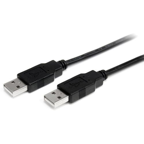 StarTech USB 2.0 Cable / 1m / Type-A - Type-A / 480Mbps / Male-Male / Black / Type A - A USB2AA1M 1 bag
