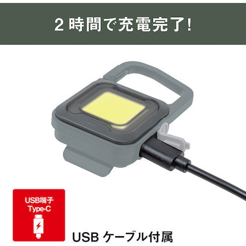 ｍｕｓａｓｈｉ　充電式スーパーフラッシュライト６Ｗグレイッシュブルー　COB-WL006GB　1 個