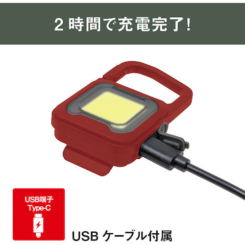 ｍｕｓａｓｈｉ　充電式スーパーフラッシュライト６Ｗレッド　COB-WL007R　1 個