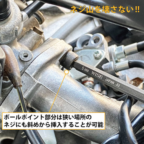 ワイズ　ボールポイント　黒染め７本セット（セミロング）　WLB230B-7S　1 組