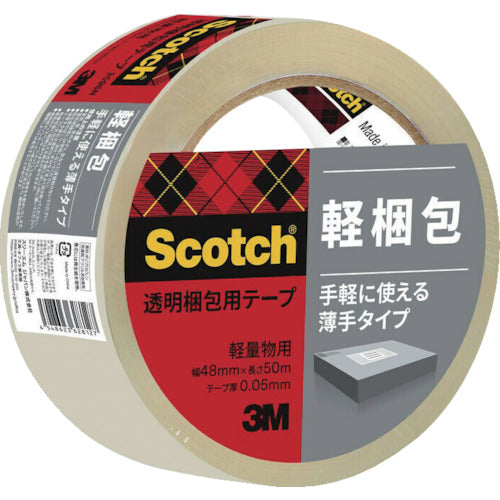 ３Ｍ　透明梱包用テープ３０９ＳＮ　４８ｍｍＸ５０ｍ　軽量物梱包用　309SN　1 巻