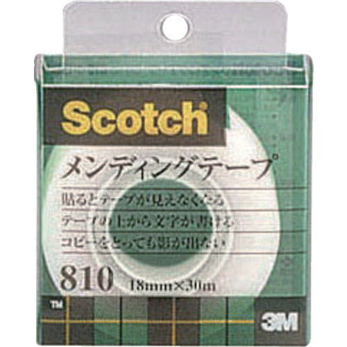 ３Ｍ　事務用テープ　メンディングテープ　１８ｍｍ×３０ｍ　巻芯径２５ｍｍ　810-1-18C　1 巻