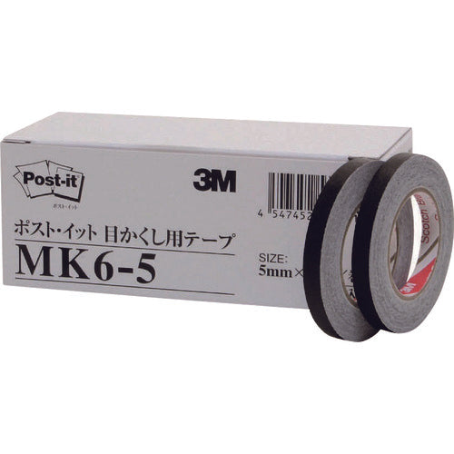 ３Ｍ　事務用テープ　目かくし用テープ　５ｍｍ×１０ｍ　（６巻入）　MK6-5　1 箱