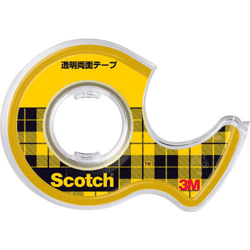 ３Ｍ　スコッチ　透明両面テープ小巻　１８ｍｍＸ４ｍ　巻芯径２５ｍｍ　W-18　1 巻