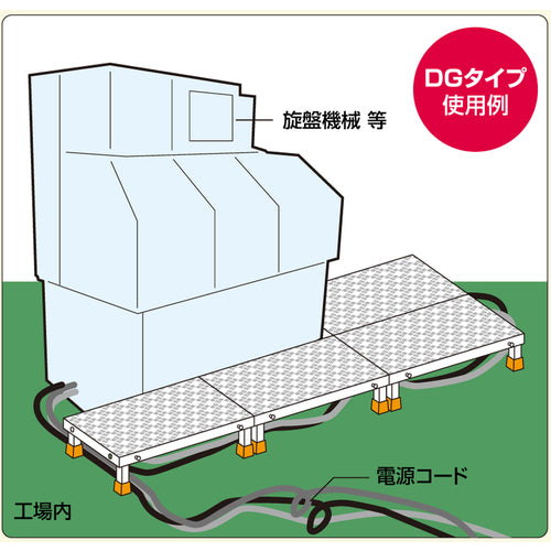 ＰｉＣａ　連結式作業台　ＤＧ型　Ｗ５０　Ｄ３５　Ｈ１０ｃｍ　DG-100　1 台