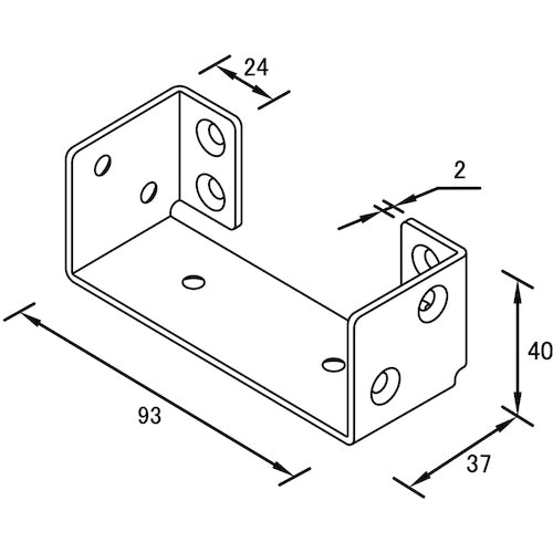 ＤＡＩＤОＨＡＮＴ　２×４サポート　受け金物　タイプ２　２４−Ｕ２−ＷＨ　10179078　1 個