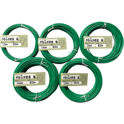 DAIDOHANT 부드러운 철사 (바인드 선) 녹색 (외경) 2.0mm × (길이) 20M 10155966 1 권