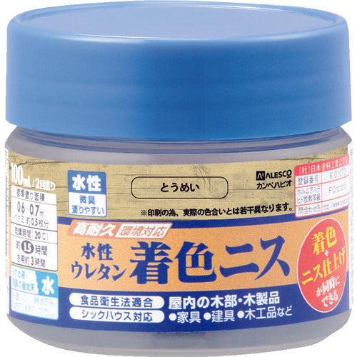 ＫＡＮＳＡＩ　水性ウレタン着色ニス　１００ＭＬ　とうめい　00707654002100　1 個