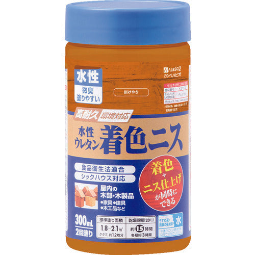 ＫＡＮＳＡＩ　水性ウレタン着色ニス　３００ＭＬ　新けやき　00707653622300　1 個