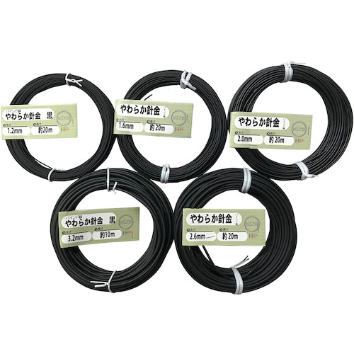 DAIDOHANT 부드러운 침금(바인드선) 흑(외경) 1.6mm×(길이) 20M 10155961 1권