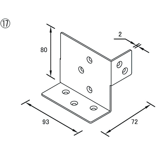 ＤＡＩＤОＨＡＮＴ　２×４サポート　柱脚金物　タイプ１　２４−Ｃ−ＷＨ　10179076　1 個