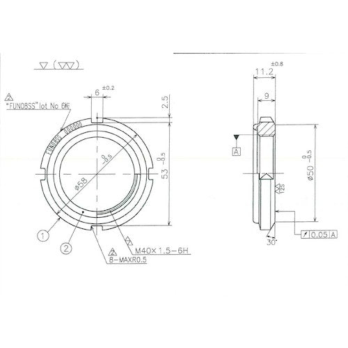 冨士精密　ＦＩＮＥ　Ｕ−ＮＵＴ　Ｍ４０×１．５　ＳＳ４００　FUN08SS　1 個