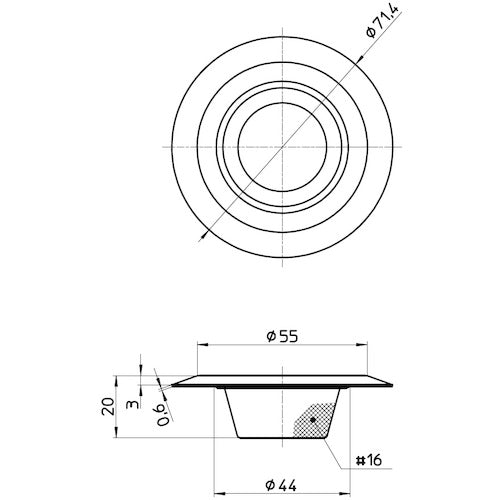 SANEI Wide-brimmed garbage strainer PH621A-M 1 unit