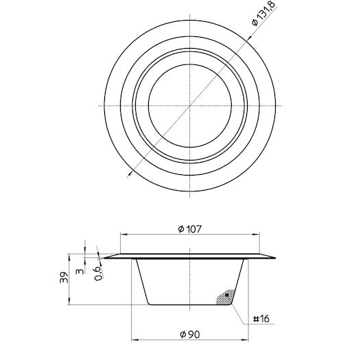 SANEI Wide-brimmed garbage strainer PH621A-2L 1 unit