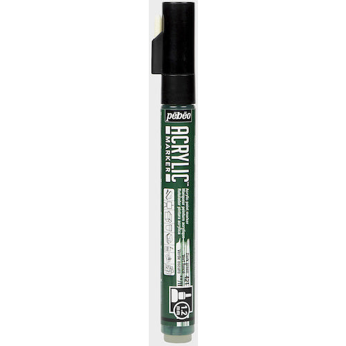 Pebeo Acrylic Marker 1.2mm Thin Round Dark Green 205721 1 piece