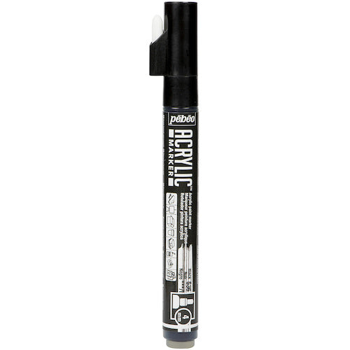 Pebeo Acrylic Marker 4mm Medium Thick Round Black 205836 1 piece