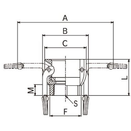 Toyox Camlock Coupler Female Thread Resin 633-DB 1 inch PP 633-DB-1-PP 1 pc