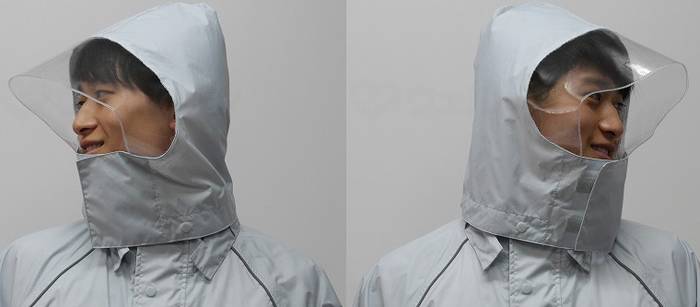 Tokiwa Rain Guide Cycling Rain Coat Silver White L