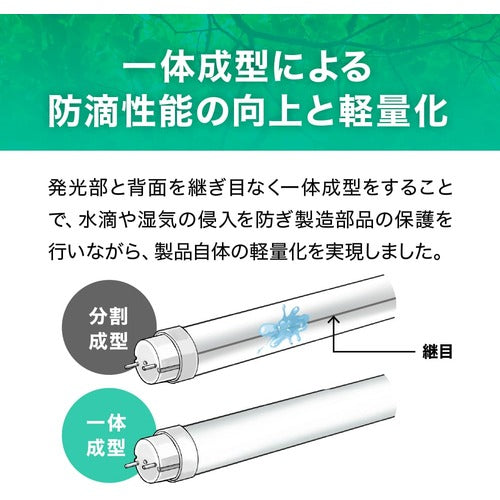 ｅｃｏｒｉｃａ　直結専用　直管形ＬＥＤランプ　２０形　昼白色（５０００Ｋ）　標準タイプ　ECL-LD2EHN　1 本