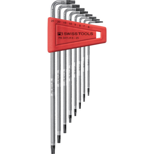 PB Swiss Tools Knurled L-shaped hex lobe wrench set of 8 (no pack) 3411H/6-25 1 S
