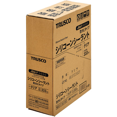 ＴＲＵＳＣＯ　シリコーンシーラント（防カビタイプ）クリア　３３３ｍｌ　TRS333-C　1 本