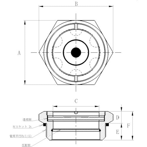 Iehara Light Industry Oil Gauge M Type 2 10107000 1 pc