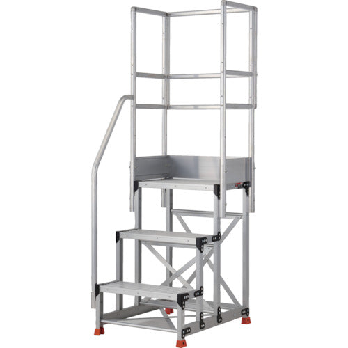 TRUSCCO 알루미늄제 작업용 받침대 3단 높이 0.9m 천판 치수 600×400 단고 300mm