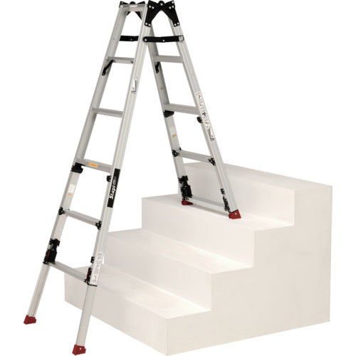 PiCa Top-operated, four-legged, adjustable ladder/stepladder, Stuppy SCN type, for stairs, SCN-45B, 1 unit