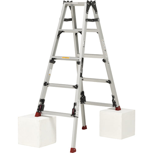 PiCa Top-operated, four-legged, adjustable ladder/stepladder, Stuppy SCN type, long slide type, SCN-150LB, 1 unit