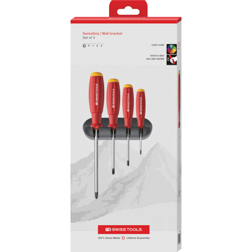PB Swiss Tools SwissGrip 4-piece screwdriver set with holder (BOX) 8242CBB 1 S