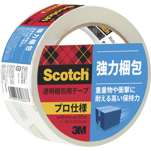 ３Ｍ　スコッチ　透明梱包用テープ　強力梱包　４８ｍｍ　ｘ　５０ｍ　3850AS　1 巻