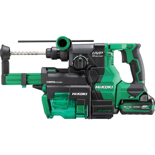 HiKOKI Rotary Hammer Drill 36V SDS Plus Shank Equipped with Dust Collection System New Multi-Bolt Set DH3628DB(2XPZ) 1 unit